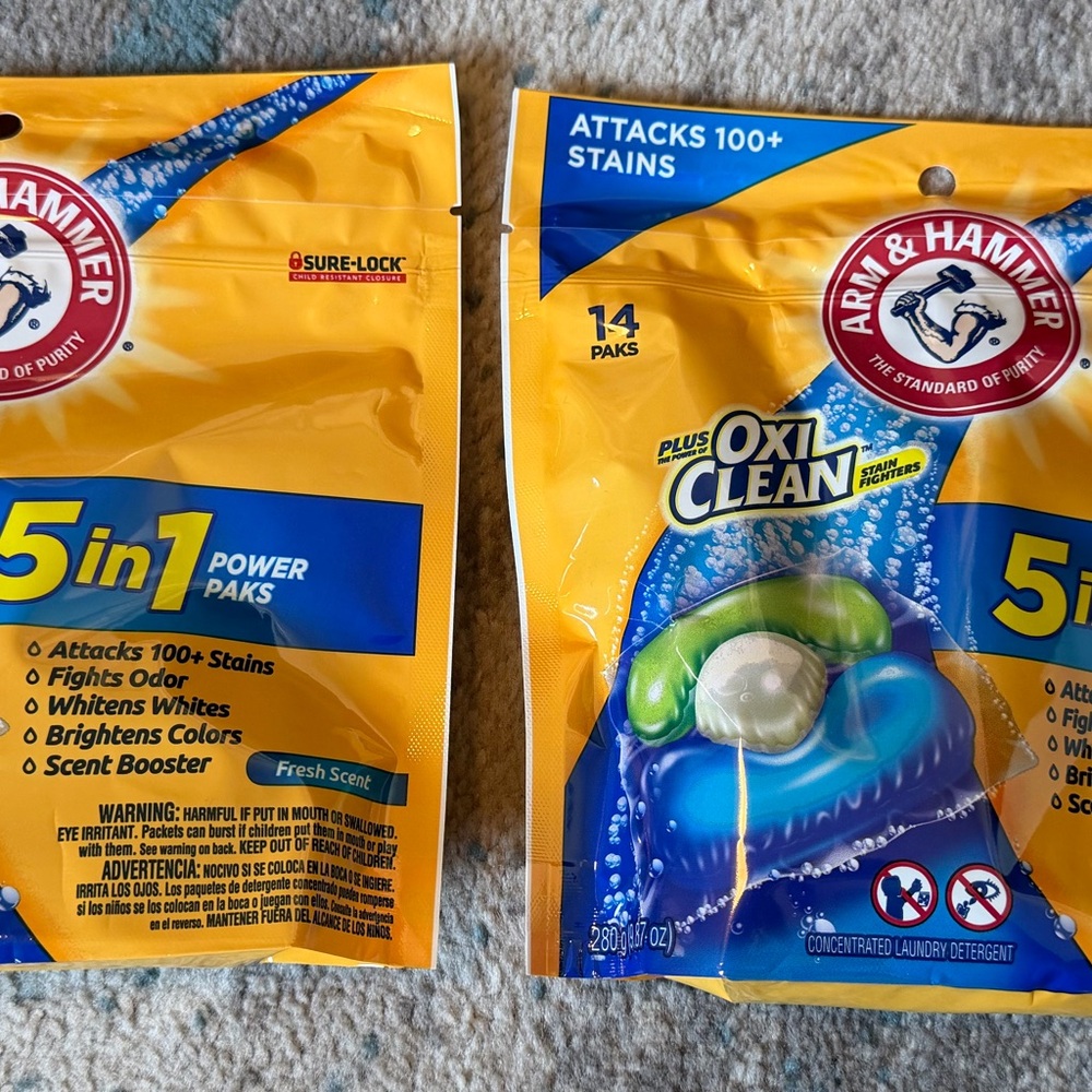 Set of 2 Arm & Hammer 5-in-1 Power Paks - Fresh Scent